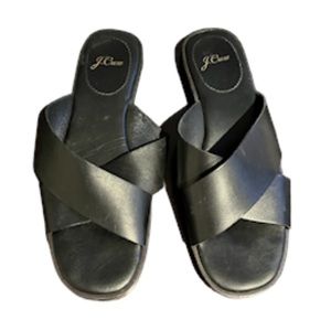 J. Crew Criss cross Black  Sandals Size 7